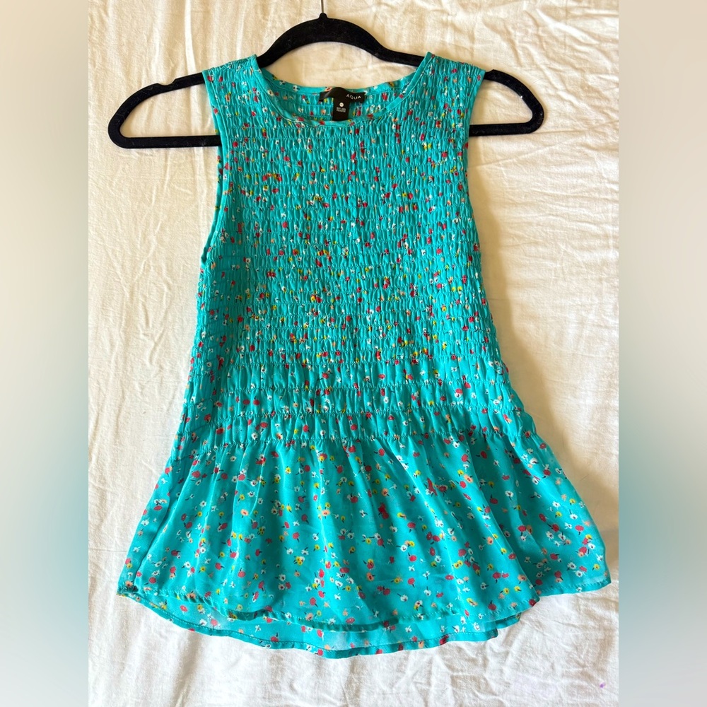 AQUA Floral Top | Size XS